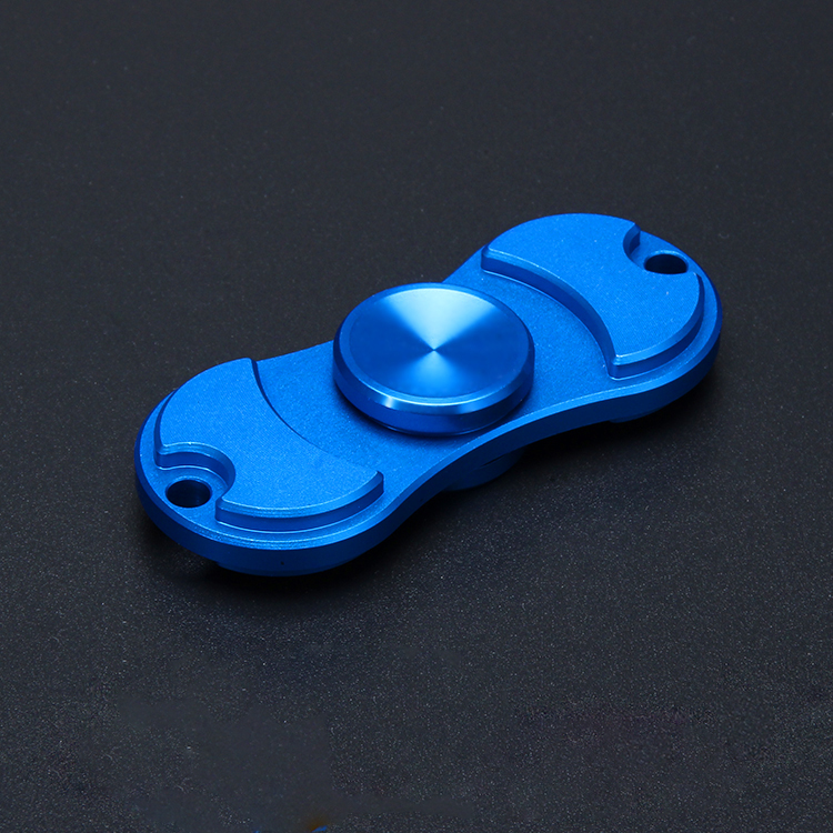 Dual Aluminum Fidget Spinner Stress Reducer Toy for ADHD and Autism Adult, Child (Blue)''''